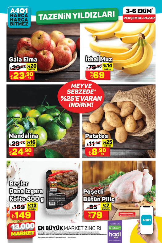 A101 3 Ekim –  6 Ekim 2024 Aktüel Kataloğu